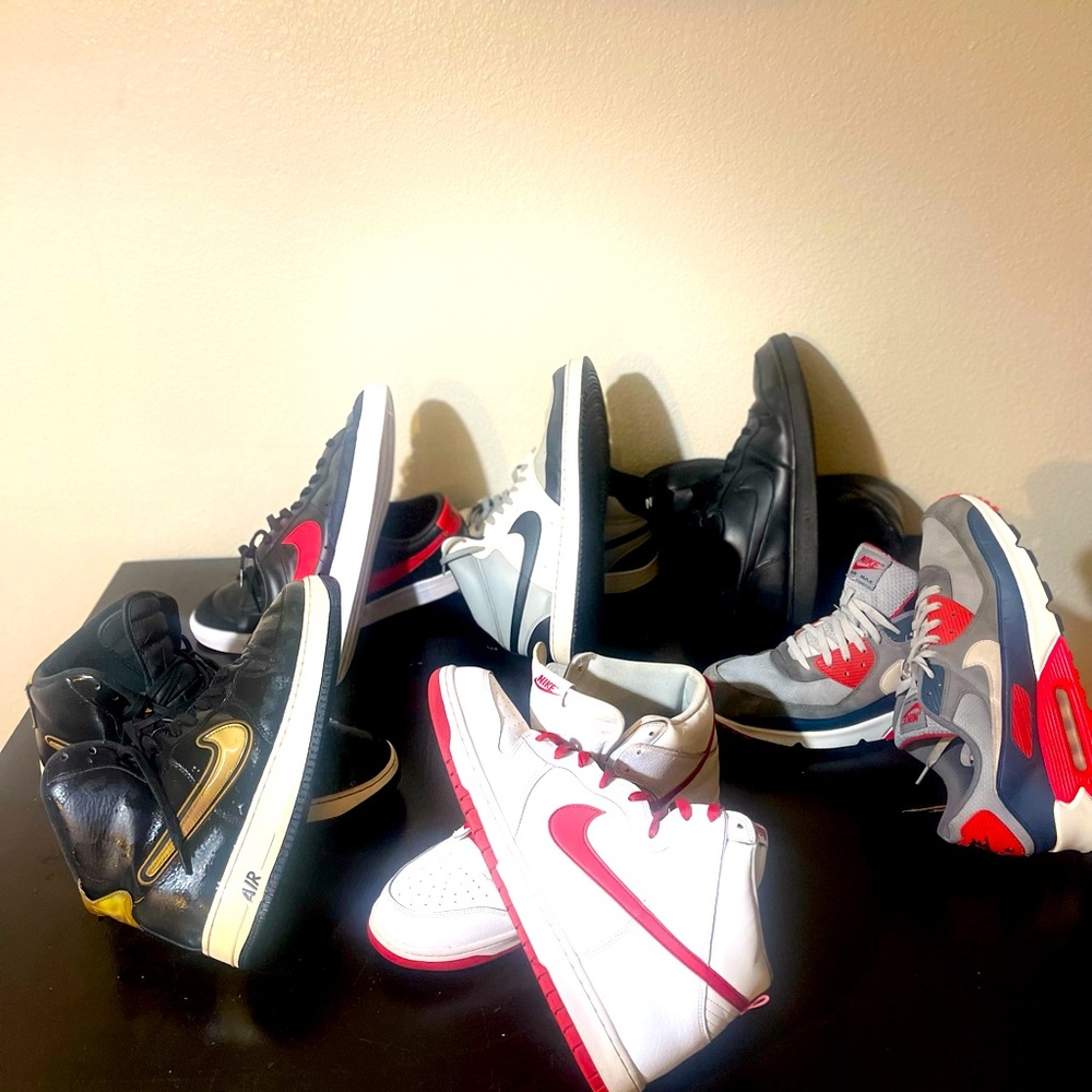 Nike Sneaker Collection - Black, Red, Gold
